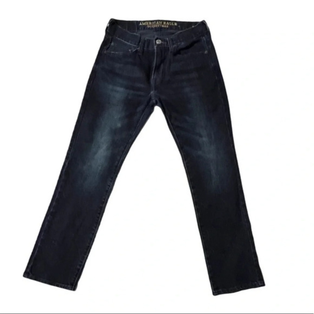 American eagle outfitters slim straight dark wash denim jeans 26/28